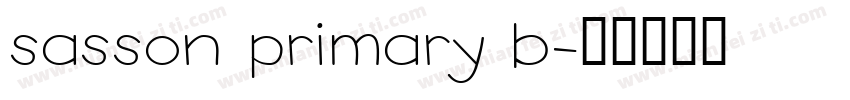 sasson primary b字体转换